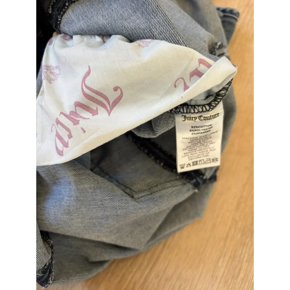 JUICY COUTURE Vintage Y2K Made in USA  Denim Mini Dress Medium Logo